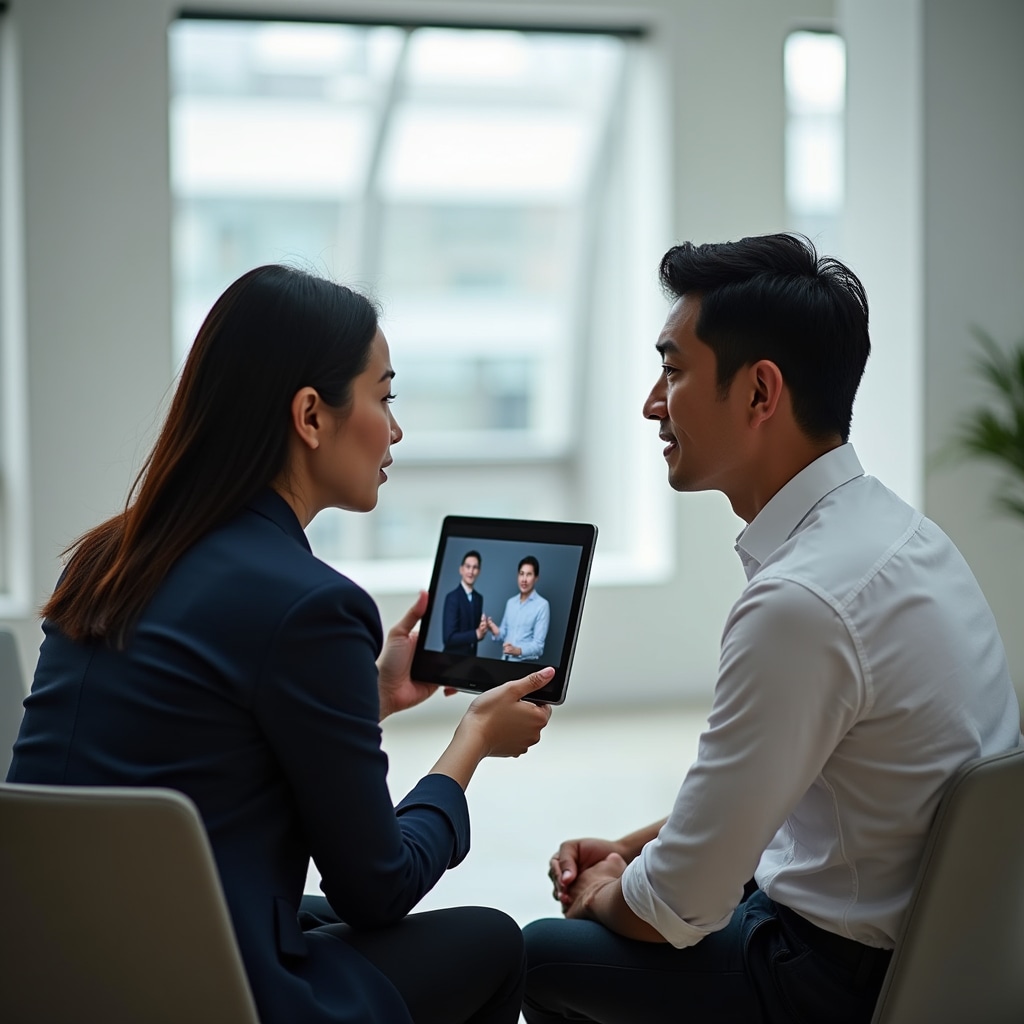 Instructor providing personalized coaching to workshop participant