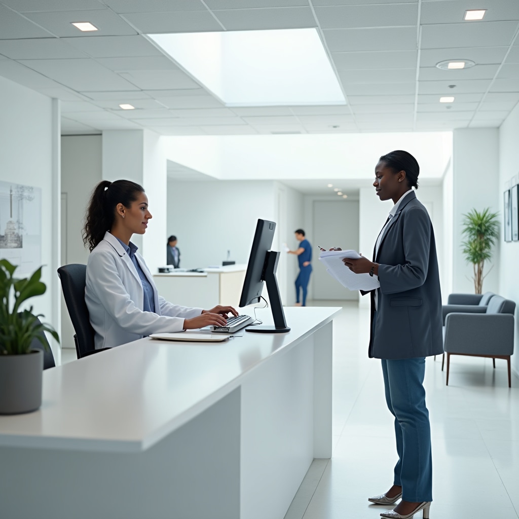 Medical clinic reception area
